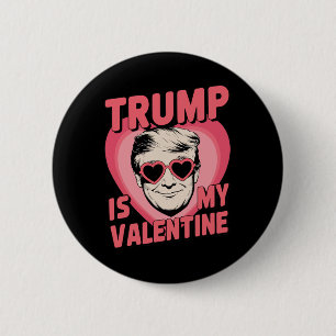 Macaron Rond 5 Cm Trump Est Mon Valentin Drôle De Saint-Valentin 1