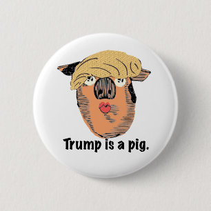 Macaron Rond 5 Cm Trump est un porc