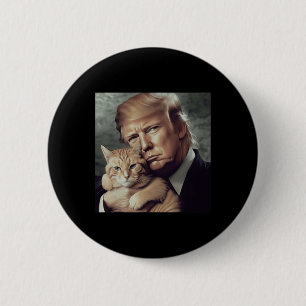 Macaron Rond 5 Cm Trump Et Chat - Drôle Trump Cat Meme