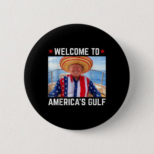 Macaron Rond 5 Cm Trump Fantaisie Golfe Des États-Unis Amérique Trum