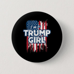 Macaron Rond 5 Cm Trump Fille Trump Pro Président Donald Trump Supp