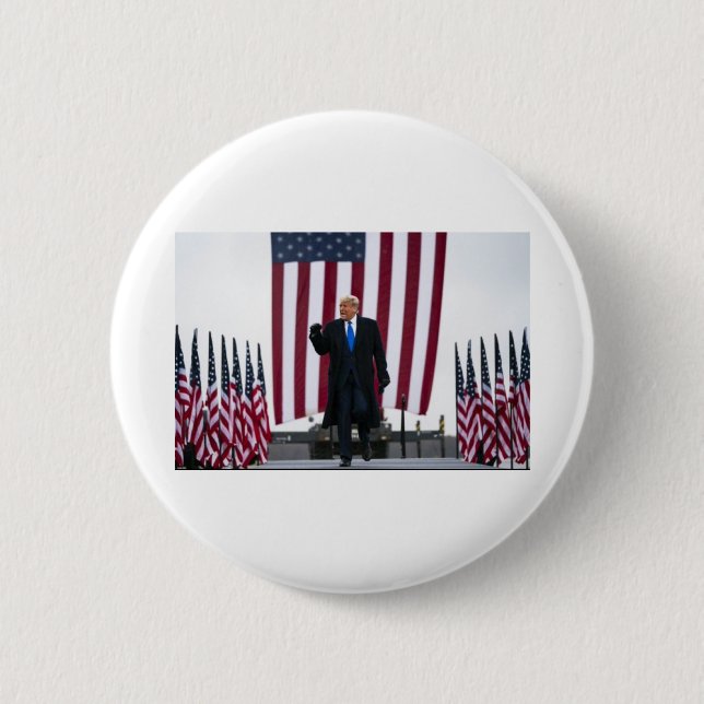 Macaron Rond 5 Cm Trump-Flags (Devant)