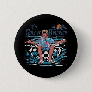 Macaron Rond 5 Cm Trump Golfe des États-Unis Amérique 2025 Trump Mer