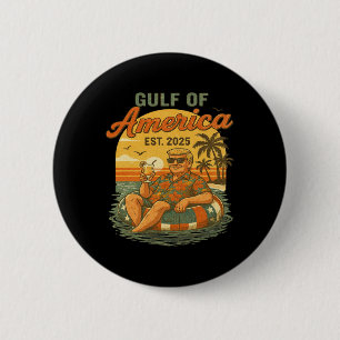 Macaron Rond 5 Cm Trump Golfe des États-Unis Amérique 2025 Trump Mer