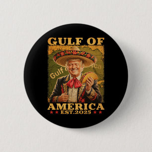 Macaron Rond 5 Cm Trump Golfe des États-Unis Amérique 2025 Trump Mer