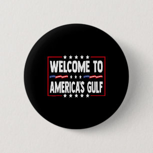 Macaron Rond 5 Cm Trump Golfe Des États-Unis Golfe Drôle Du Mexique
