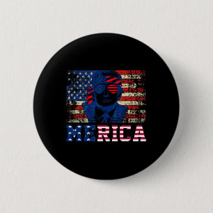 Macaron Rond 5 Cm Trump Joyeux Quatre 4 Juillet Trump Drapeau Améric