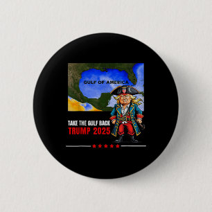 Macaron Rond 5 Cm Trump Le Golfe du Mexique et le Golfe du Mexique