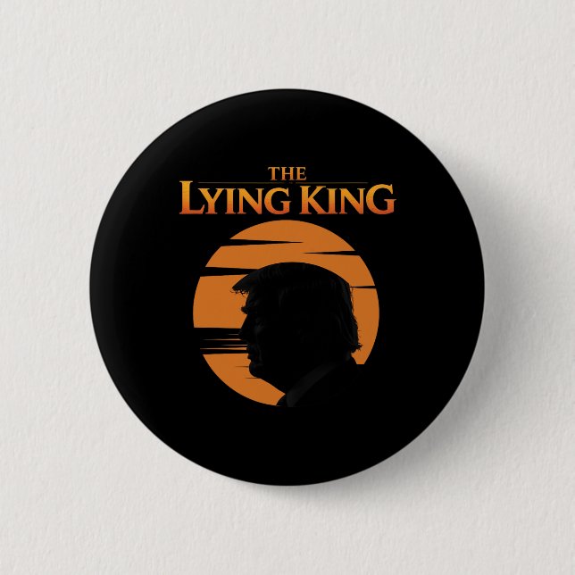Macaron Rond 5 Cm Trump le roi menteur  (Devant)