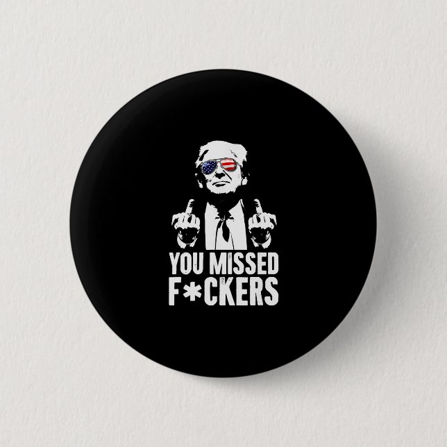 Macaron Rond 5 Cm Trump Luttez Luttez Luttez  (Devant)