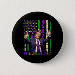 Macaron Rond 5 Cm Trump Mardi Gras Rend Mardi Gras Grand