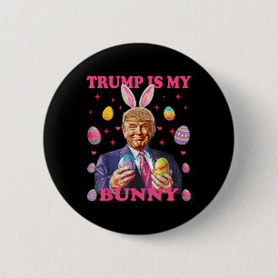 Macaron Rond 5 Cm Trump Mignonne Est Mon Lapin Oeufs De Pâques Heure