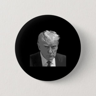 Macaron Rond 5 Cm Trump Mug Shot