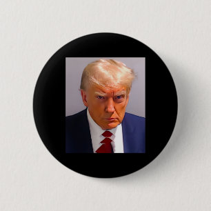 Macaron Rond 5 Cm Trump Mug Shot 1