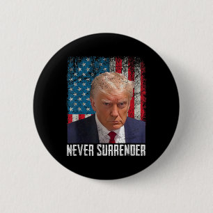 Macaron Rond 5 Cm Trump Mug Shot - Donald Trump Mug Shot - Jamais su
