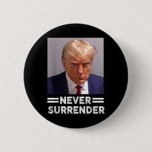 Macaron Rond 5 Cm Trump Mug Shot Never Surrender Trump Vote 2024