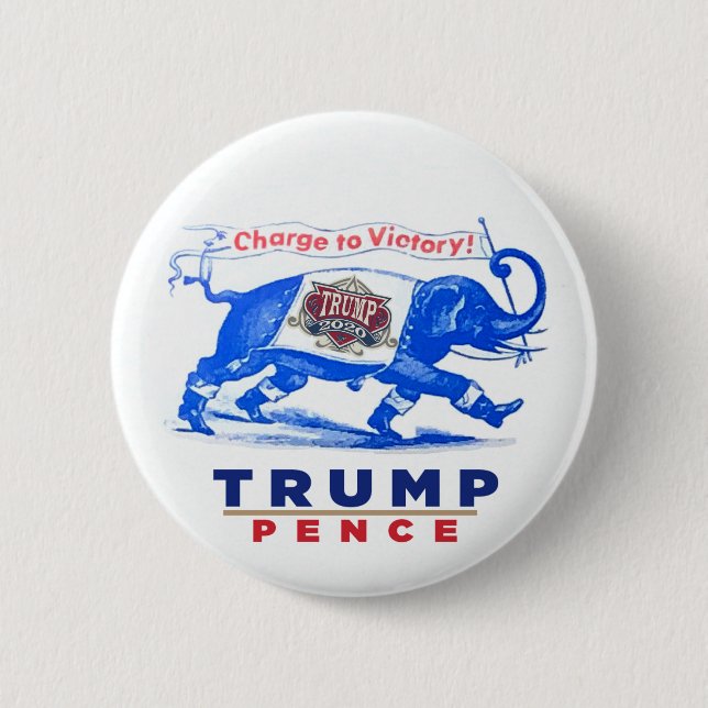 Macaron Rond 5 Cm Trump Pence 2020 (Devant)