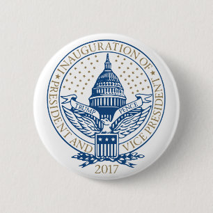 Macaron Rond 5 Cm Trump Pence President Inaugural Logo Inauguration