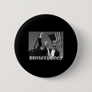 Macaron Rond 5 Cm Trump - Police anglaise ancienne à l'épreuve des b