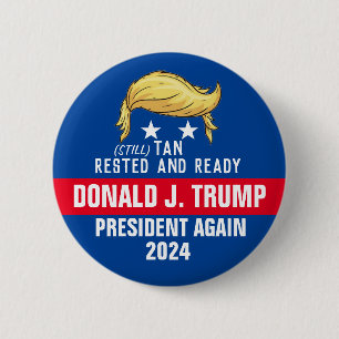 Macaron Rond 5 Cm Trump Président à nouveau 2024