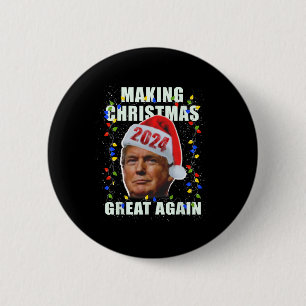 Macaron Rond 5 Cm Trump qui redonne à Noël sa grandeur Pro-Républica