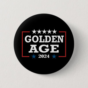 Macaron Rond 5 Cm Trump Remporte À Nouveau 2024 L'Âge D'Or De L'Amér
