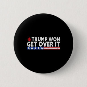 Macaron Rond 5 Cm Trump remporte le Drapeau It 2028 États-Unis