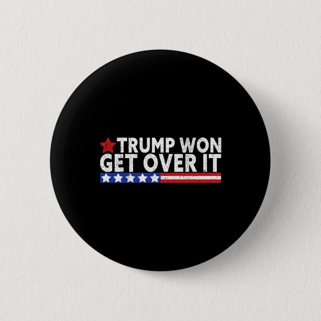Macaron Rond 5 Cm Trump remporte le Drapeau It 2028 États-Unis (Devant)