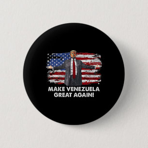 Macaron Rond 5 Cm Trump rend à nouveau le Venezuela grand _9