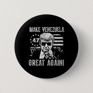 Macaron Rond 5 Cm Trump rend le Venezuela à nouveau grand 