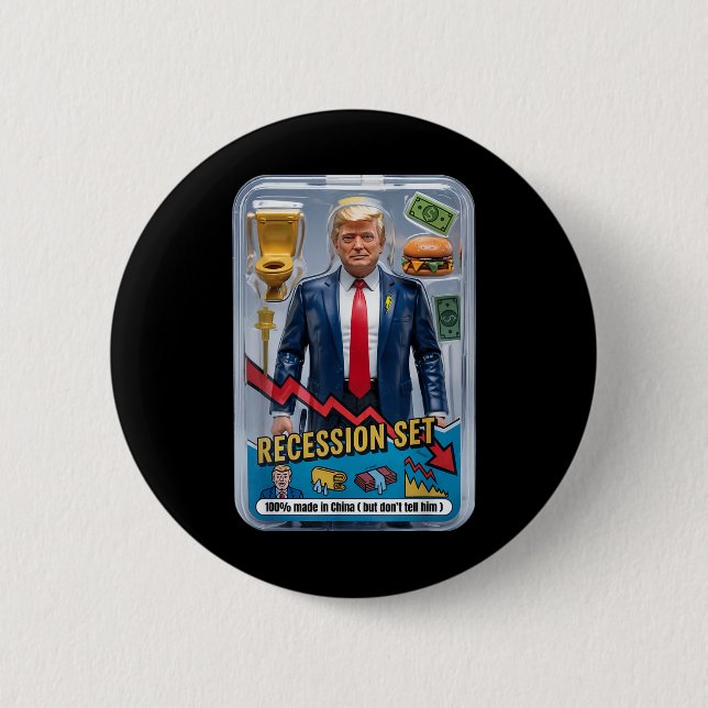 Macaron Rond 5 Cm Trump Satire Survié Récession Box Set Action Fig (Devant)