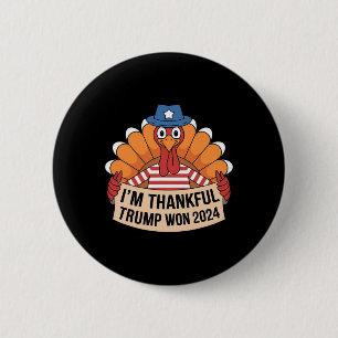 Macaron Rond 5 Cm Trump Thanksgiving 2024 Chemise Je suis Remercié T