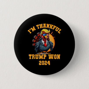 Macaron Rond 5 Cm Trump Thanksgiving Je remercie Trump Won