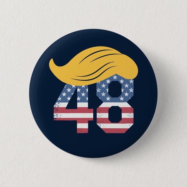 Macaron Rond 5 Cm Trump, troisième mandat Trump 2028 (Devant)