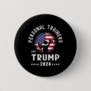Macaron Rond 5 Cm Trump, Trump, Trump, Trainers pour Trump 2024