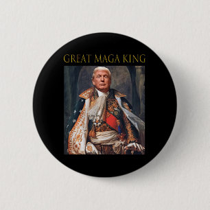 Macaron Rond 5 Cm Trump Ultra Maga King s'amuse à merveille