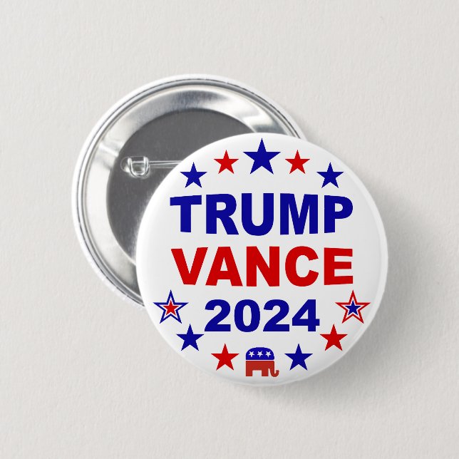 Macaron Rond 5 Cm Trump Vance 2024 (Devant & derrière)