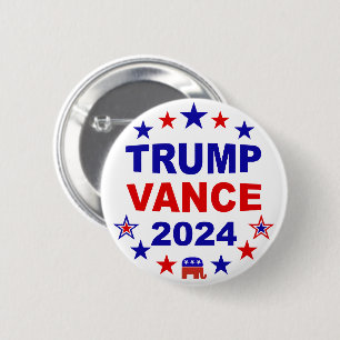 Macaron Rond 5 Cm Trump Vance 2024