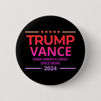 Macaron Rond 5 Cm Trump Vance 2024 rend sa grandeur à l'Amérique