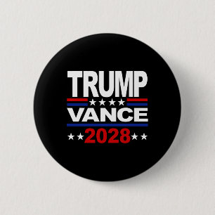 Macaron Rond 5 Cm Trump Vance 2028 Président républicain du troisièm