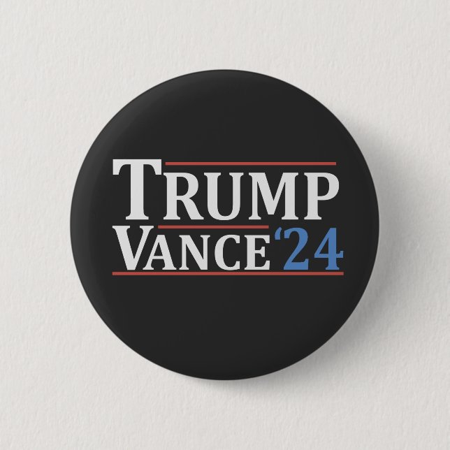 Macaron Rond 5 Cm Trump Vice-président Vance American Election USA (Devant)