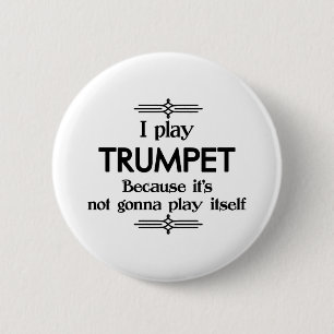 Macaron Rond 5 Cm Trumpet - play Itself Funny Deco Music