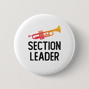 Macaron Rond 5 Cm Trumpet Section Leader Marquage Band