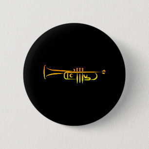 Macaron Rond 5 Cm Trumpeter Musicien de jazz Trumpet
