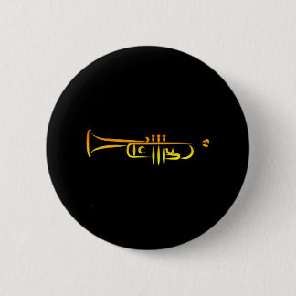 Macaron Rond 5 Cm Trumpeter Musicien de jazz Trumpet