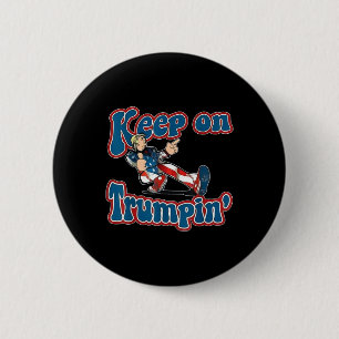 Macaron Rond 5 Cm Trumpin Trump pour le président 2024 Drapeau améri