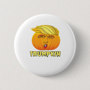 Macaron Rond 5 Cm Trumpkin - Effrayant bon Citrouille