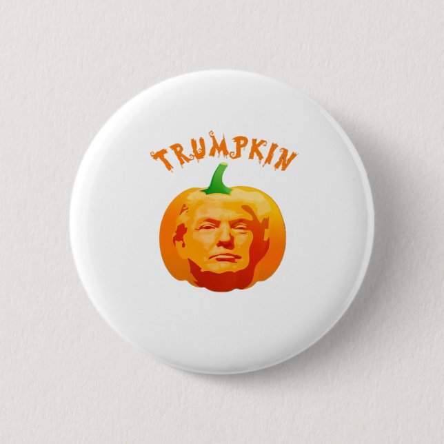 Macaron Rond 5 Cm Trumpkin Funny Halloween - Éffrayant Parody Editio (Devant)