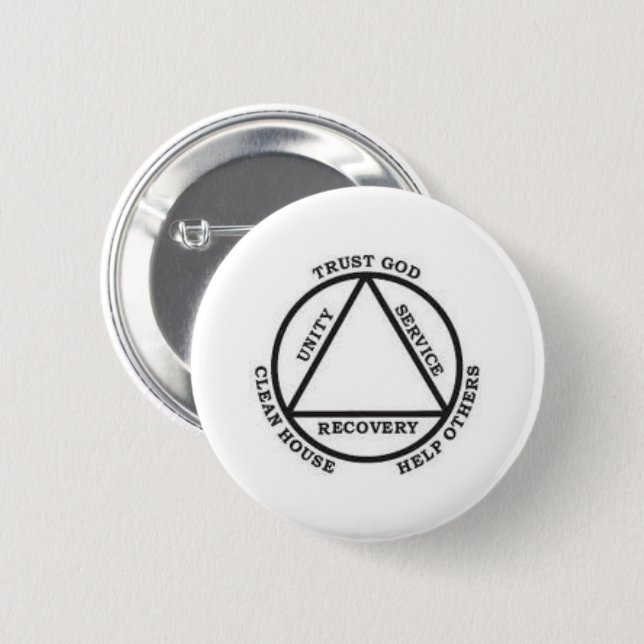 Macaron Rond 5 Cm Trust God, Clean House, Help Others (Badge) (Devant & derrière)