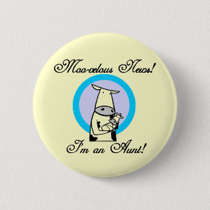 Macaron Rond 5 Cm Tshirts et cadeaux de la nouvelle tante Moo-velous